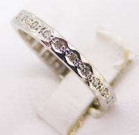18k White Gold Genuine Natural Diamond Eternity Band (#J3953)