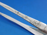 Lap Over Acid Etched by Tiffany Sterling Silver Ice Tong Shell Leaves Flowers 6"