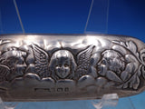 English Estate Sterling Silver and Cut Glass Dresser Box Cherubs c.1904 (#6752)