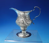English Georgian Sterling Silver Creamer Repoussed Landscape Fox Birds (#5518)
