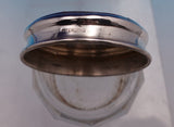 Sterling Silver and Glass Dresser Jar with Bows 1 1/2" x 2" (#9300)