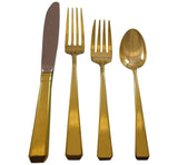 Craftsman Gold by Towle Sterling Silver Flatware Service Set 6 Vermeil 24 Pieces