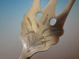 Durgin Sterling Art Silver Fish Serving Fork Applied Lobster Aesthetic 10 3/4"