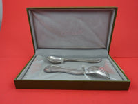 Folletto (Fairy) by Christofle Silverplate Child Dinner Set 2-pc original box 5"