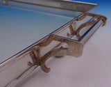 George Henckel Arts and Crafts Sterling Silver Glass Serving Tray #121H (#9035)