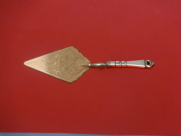 Danish Crown by Frigast Sterling Silver Pastry Server Fancy Vermeil Custom Made