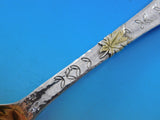 Lap Over Edge by Tiffany Sterling Silver Kidney Berry Spoon applied Bug & Leaves