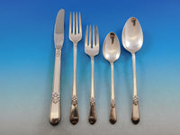 Adoration by 1847 Rogers Silverplate Flatware Set Service 53 pcs w/ floral chest