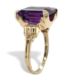 14k Yellow Gold 5.79 Carat Genuine Natural Amethyst Ring Size 6.25 (#J7614)