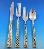 Golden Tradewinds by International Sterling Silver Flatware Set 66 pcs Bamboo