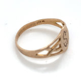 10k Yellow Gold Open Weave Baby Signet Ring with S Monogram Jewelry (#J5969)