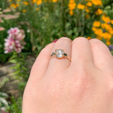 10k Yellow Gold Vintage Genuine Natural Moonstone Ring Size 7.5 (#J6928)