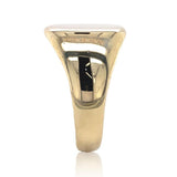 10k Yellow Gold Plain Blank Men's Signet Ring Size 8 Jewelry (#J6795)
