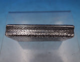 French .800 Silver Box Ornate Chasing w/ Snowflake Medallion GW Interior #6876