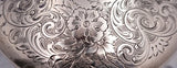 Gorham Sterling Silver Powder Jar with Cut Crystal Bright Cut Flowers (#9146)