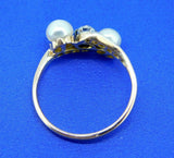 18k Yellow Gold Victorian Pearl and Diamond Ring (#J4487)