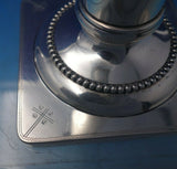 Beaded by Bigelow Kennard Sterling Silver Candlestick Pair #10 BC w/Wreath #6362