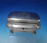 Austrian 13=.812 Silver Jewelry Box w/ Lock Engraved Crest Sword Helmet (#5685)