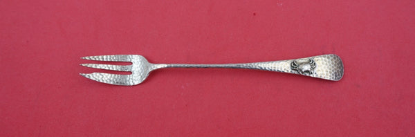 Antique Hammered & Applied by Gorham Sterling Silver Cocktail Fork w/ crab 6"