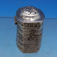 Dutch .833 Silver Box with Band of Stamped Design 1 5/8" x 1 3/8" (#6693)