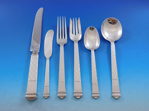 Harlequin by Tiffany and Co Sterling Silver Flatware Silverware Set 61 pieces