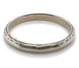 14k White Gold Wedding Band Scalloped and Beaded Size 6.5 Jewelry (#J5987)