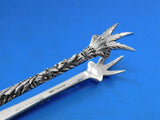 Rose by Unknown Theodore Starr Sterling Silver Sugar Tong Hand Chased 5 1/2"
