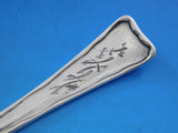 Lap Over Acid Etched Tiffany Sterling Silver Fish Server with Perch Fish 11 1/2"