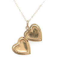 14k Yellow Gold Heart Locket Pendant Small and Plain Jewelry (#J6230)