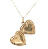 14k Yellow Gold Heart Locket Pendant Small and Plain Jewelry (#J6230)