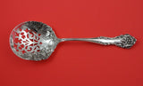 Cleone by International Sterling Pea Spoon pierced w/ flowers pierced 8 3/8"