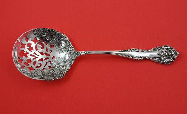 Cleone by International Sterling Pea Spoon pierced w/ flowers pierced 8 3/8"