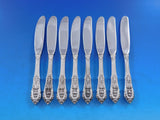 Rose Point by Wallace Sterling Silver Butter Spreader HH Modern Set 12 pc 6 1/4"