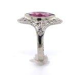 10k Gold Filigree Ring w/Marquise 1.73ct Genuine Natural Rhodolite Garnet #J6458