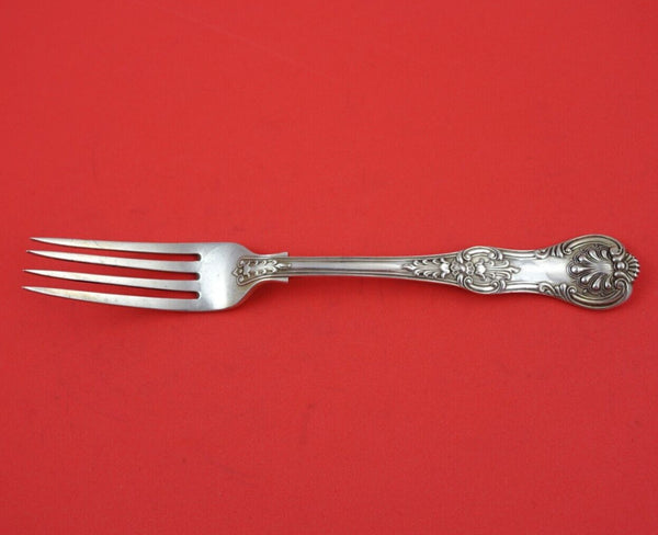 Queens by George Adams English Sterling Silver Dinner Fork w/Oyster Shell 8 1/4"