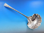 Antique Engraved by Tiffany and Co Sterling Silver Soup Ladle Fluted 11 1/2"