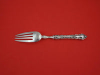 Meadow Rose by Wallace Sterling Silver Buffet Fork HH AS unusual 10"