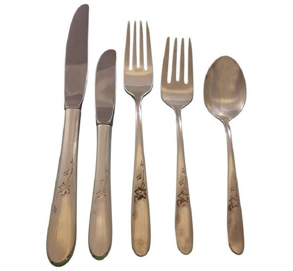 Autumn Leaves by Reed and Barton Sterling Silver Flatware Set 8 Service 50 Pcs