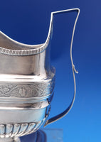 Floral by Unknown Sterling Silver Milk Pitcher Gadroon Edge 6 3/4" (#8484)