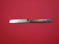 Japanese Sterling Silver Tea Knife samurai w/ gold flames bronze handle 7 3/4"