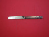 Japanese Sterling Silver Tea Knife samurai w/ gold flames bronze handle 7 3/4"