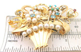 14k Yellow Gold Stick Pin Collection Flower Basket Brooch (#J644)