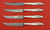Silver Sculpture by Reed & Barton Sterling Silver Steak Knife Set 4pc Custom