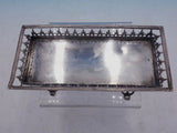 German Silver Cracker or Sugar Cube Footed Tray with Pierced Rim (#4240)