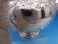 Elkington English Victorian Sterling Silver Tea Pot 3-D Finial Chased (#8437)