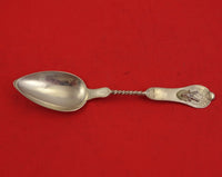 Saxon Stag by Duhme Coin Silver Teaspoon Egyptian Pointed Round Tip End 6 1/4"