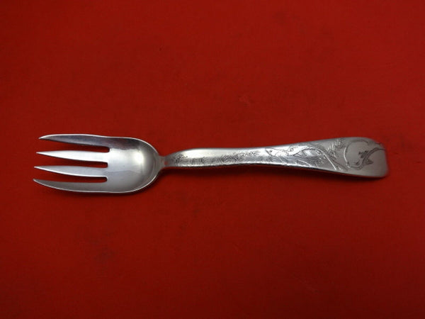Lap Over Edge Acid Etched by Tiffany & Co. Sterling Fish Fork Fish & Seaweed