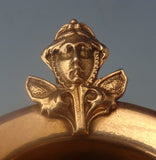 Medallion by Wood & Hughes Sterling Silver Salt Dip Gold Washed (#0258)