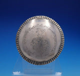Dutch .833 Silver Box Hand Engraved Crest 2" x 3 1/2" Diameter (#4326)