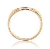 14k Yellow Gold Men's Signet Ring with Ribbed Lines Size 6.5 (#J6793)